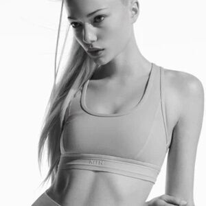 KITH Alex High Impact Sports Bra Concrete Grey Womens Size Medium